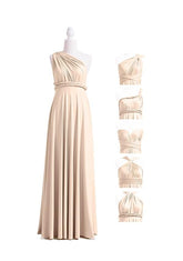 Champagne Multiple A-Line Bridesmaid Dresses-27dress